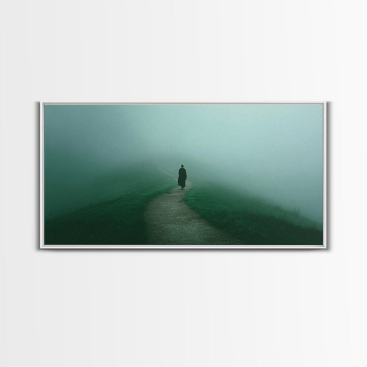 Solitary Light – Framed Canvas Print – Christian Art – Christian Decorations – Christian Canvas – Jesus Art – Christian Wall Art