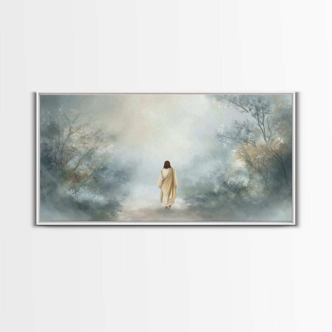 Path Of Grace - Framed Canvas Print - Christian Wall Art - Jesus Painting - Moody Christian Art - Christian Christmas Art - Christian Art C