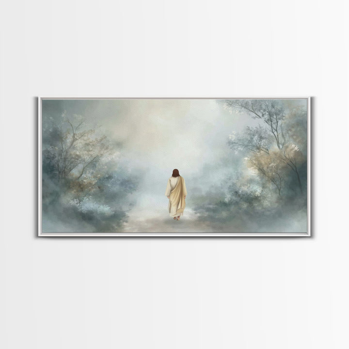 Path Of Grace - Framed Canvas Print - Christian Wall Art - Jesus Painting - Moody Christian Art - Christian Christmas Art - Christian Art C