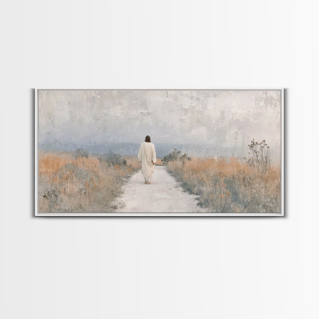 Fields Of Mercy | Framed Canvas Print | Christian Art Print | Jesus Painting | Christian Wall Art | Minimalist Christian Art | Christian Ch