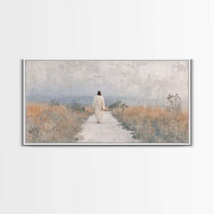 Fields Of Mercy | Framed Canvas Print | Christian Art Print | Jesus Painting | Christian Wall Art | Minimalist Christian Art | Christian Ch