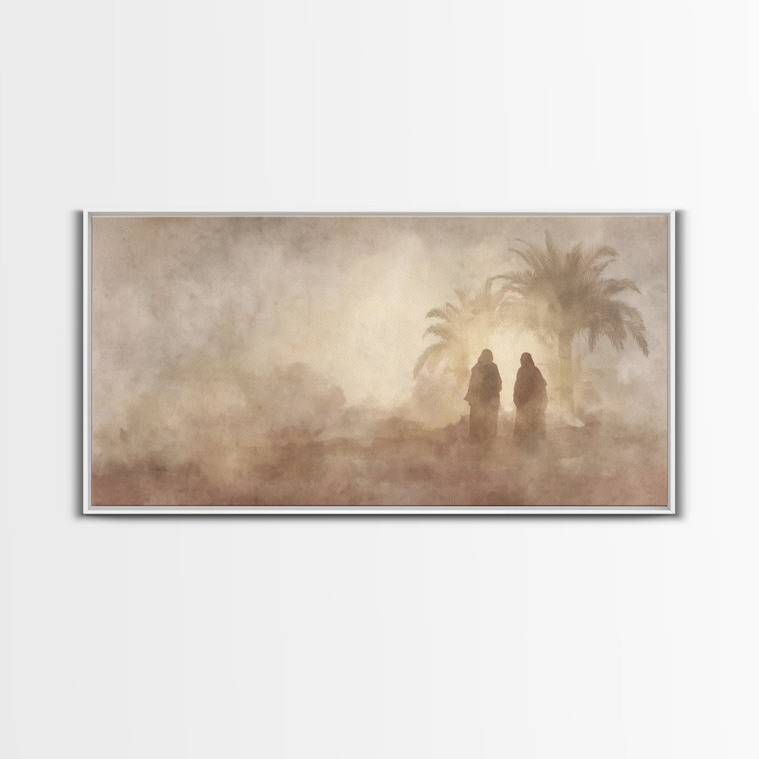 Desert Pilgrims – Framed Canvas Print – Christian Wall Art – Christian Art Canvas – Vintage Christian Art – Christian Gift – Christian Pain