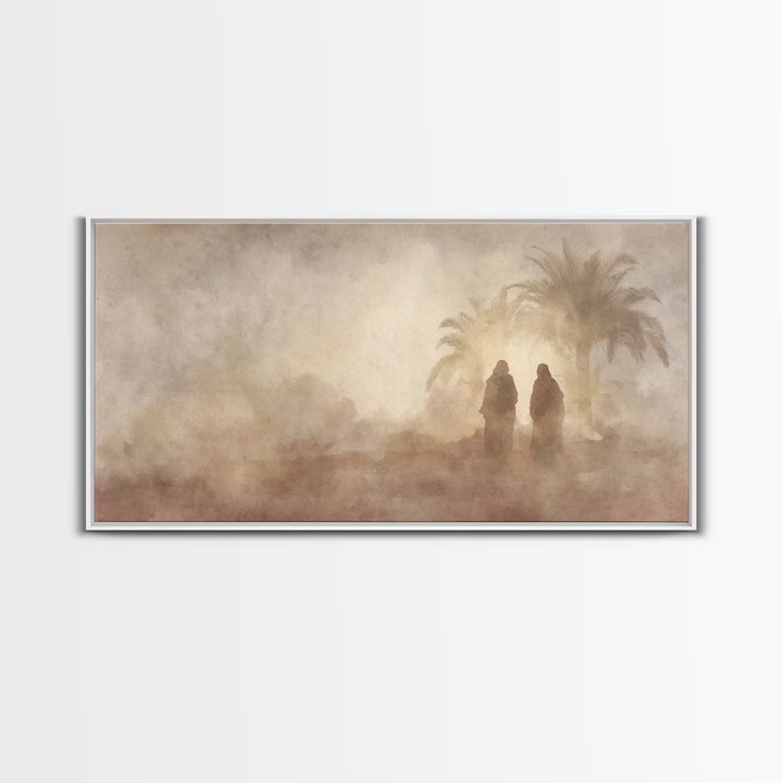 Desert Pilgrims – Framed Canvas Print – Christian Wall Art – Christian Art Canvas – Vintage Christian Art – Christian Gift – Christian Pain