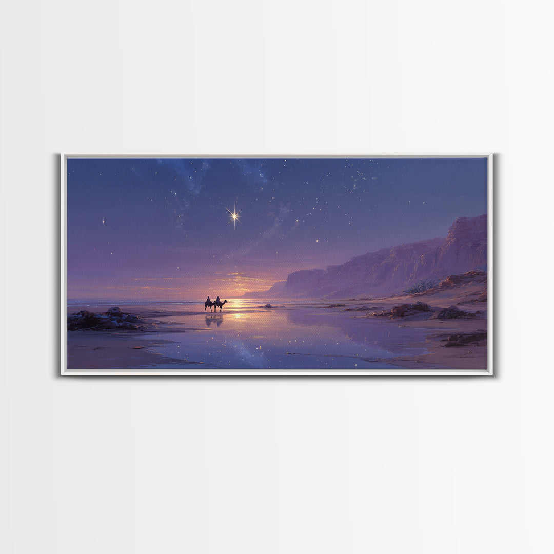 Star of the Wayfarers – Framed Canvas Print – Christian Wall Art – Christian Art Canvas – Christmas Art – Christian Painting – Christian Ch
