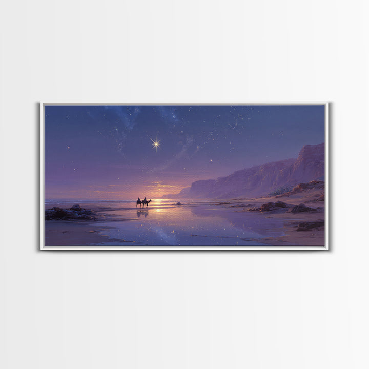 Star of the Wayfarers – Framed Canvas Print – Christian Wall Art – Christian Art Canvas – Christmas Art – Christian Painting – Christian Ch