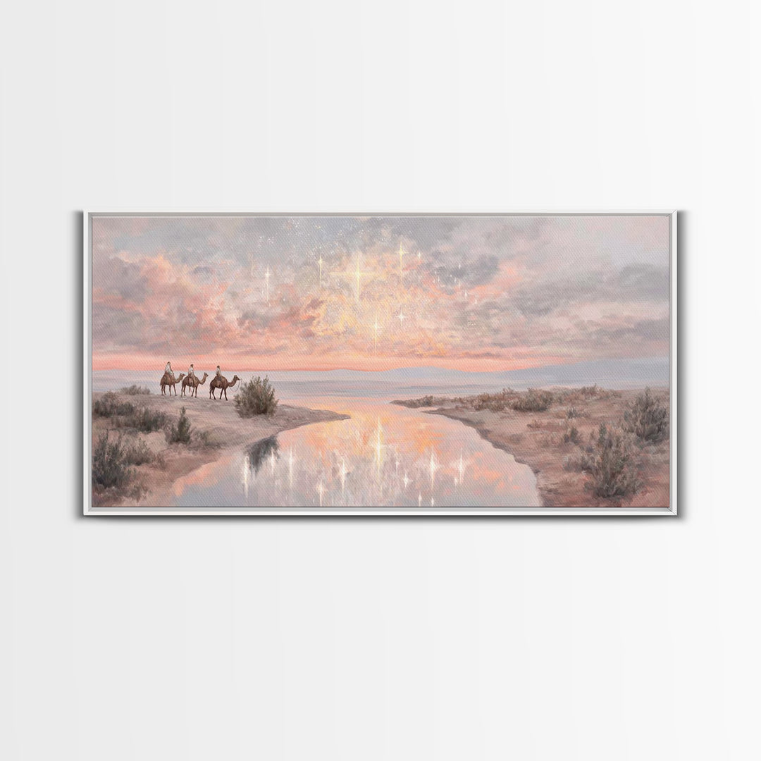 Gifts of the East | Framed Canvas Print | Christian Wall Art | Christmas Art | Christian Art Canvas | Vintage Christmas Art | Christian Chr