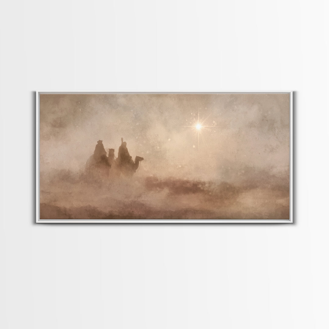 Celestial Path of Hope | Framed Canvas Print | Christian Christmas Art | Christian Painting | Christian Art Canvas | Christmas Wall Art | S