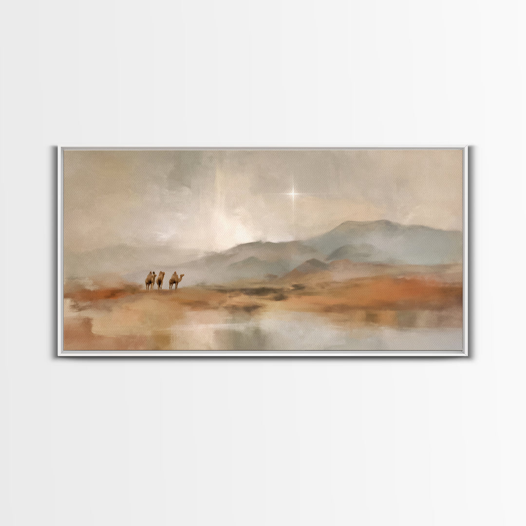 Star of Bethlehem – Framed Canvas Print – Christmas Art – Christian Art Canvas – Christian Wall Art – Christian Christmas Art – Jesus Paint
