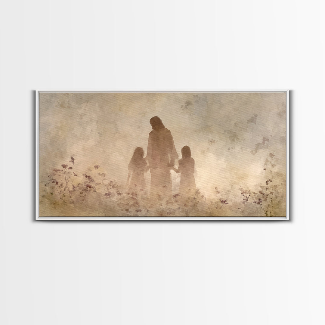 Children of Grace | Framed Canvas Print | Christian Art Canvas | Christian Wall Art | Jesus Painting | Christian Art | Christian Decor