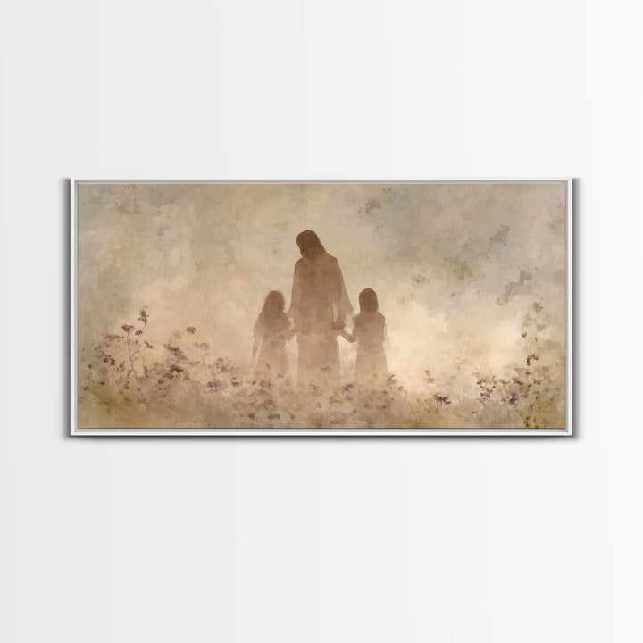 Children of Grace | Framed Canvas Print | Christian Art Canvas | Christian Wall Art | Jesus Painting | Christian Art | Christian Decor