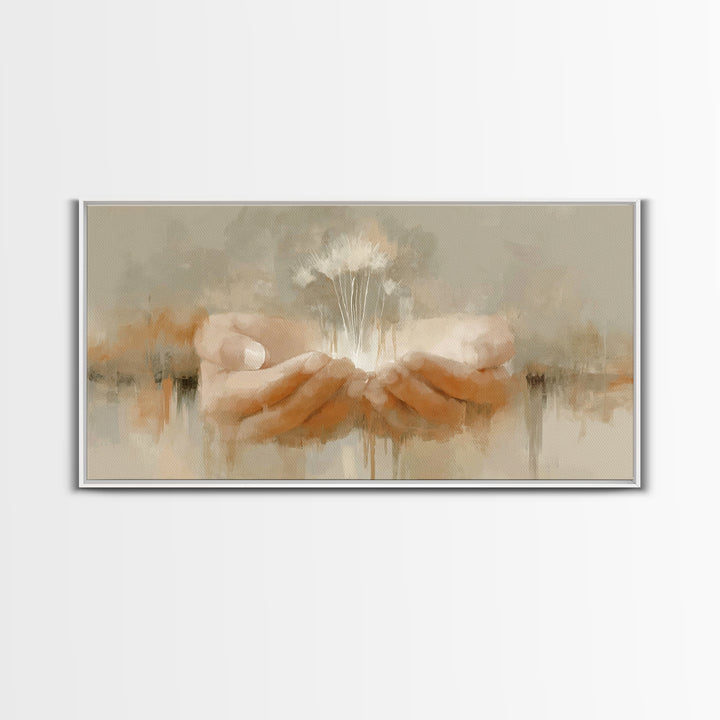 Sacred Offering, Framed Canvas Print, Christian Art, Jesus Painting, Christian Wall Art, Christian Art Canvas, Christian Art Gift