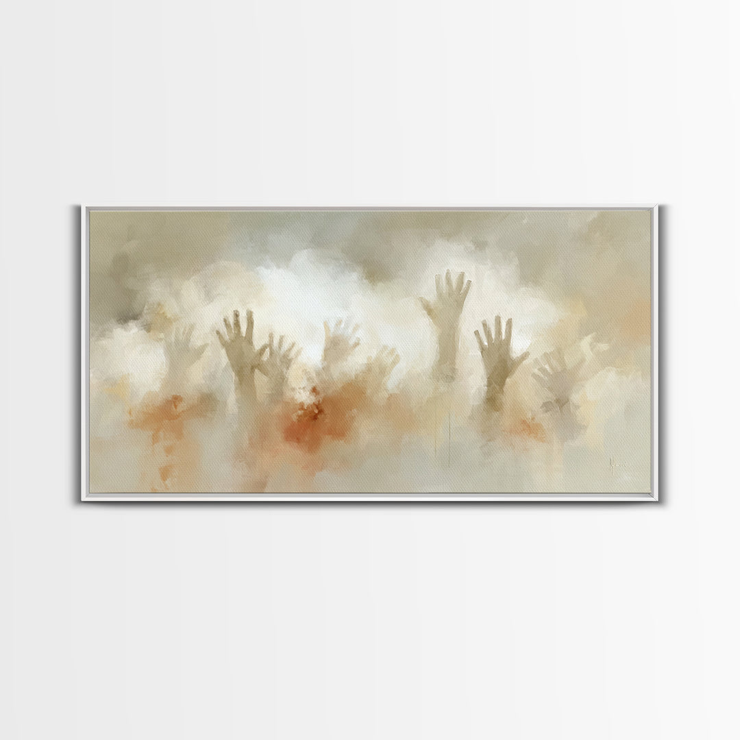 Rising Light – Framed Canvas Print – Christian Art Canvas – Christian Wall Art – Modern Christian Art – Christmas Wall Art