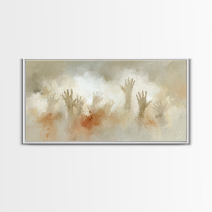 Rising Light – Framed Canvas Print – Christian Art Canvas – Christian Wall Art – Modern Christian Art – Christmas Wall Art