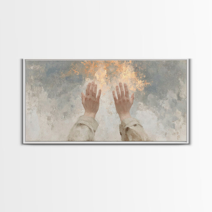 Holy Ember – Framed Canvas Print – Christian Art Canvas – Christian Art Print – Vintage Christian Art – Christmas Art Framed