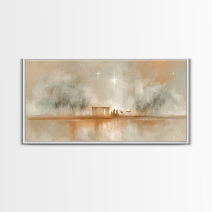 Shepherds Of Wonder | Framed Canvas Print | Christian Art Canvas | Christian Christmas Art | Christmas Wall Art | Christian Decor