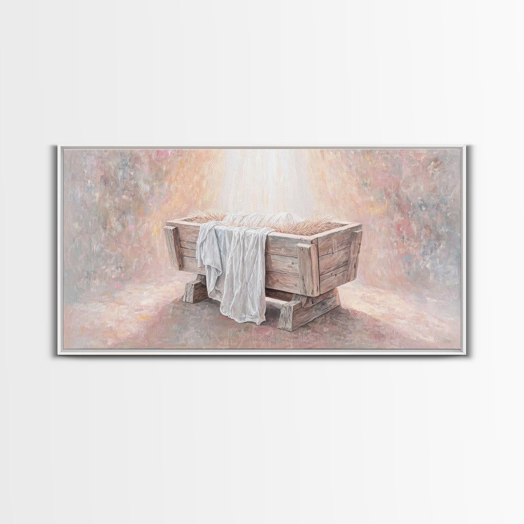 Night Of Glory – Framed Canvas Print – Christian Art Canvas – Christian Christmas Art – Christmas Wall Art – Christian Gift