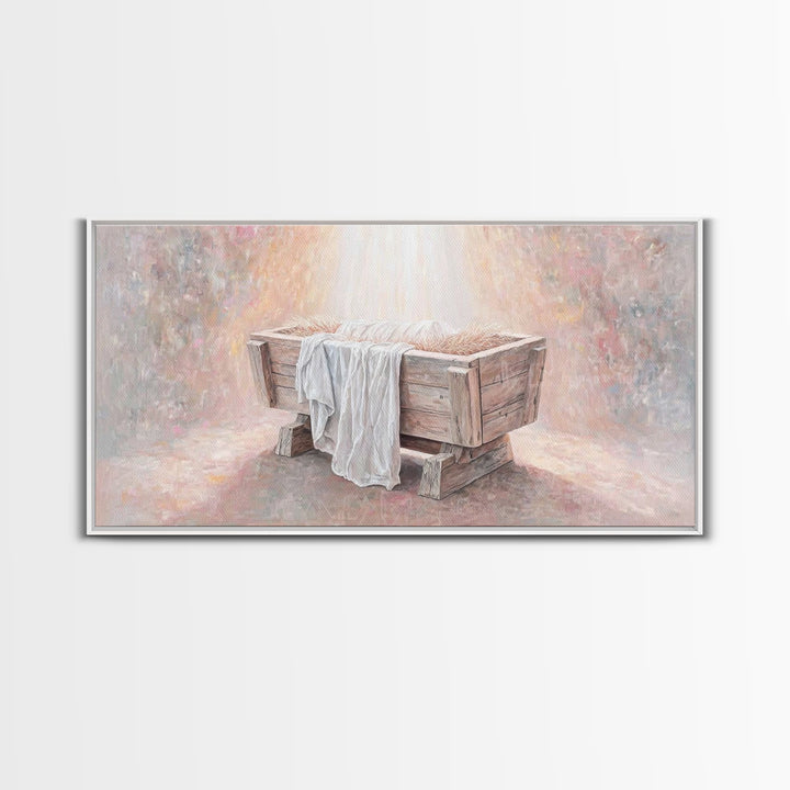 Night Of Glory – Framed Canvas Print – Christian Art Canvas – Christian Christmas Art – Christmas Wall Art – Christian Gift