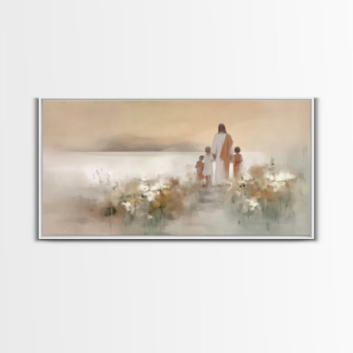 Horizon Of Grace – Framed Canvas Print – Christian Wall Art – Jesus Painting – Christian Art Canvas – Subtle Christian Art – Christian Chri