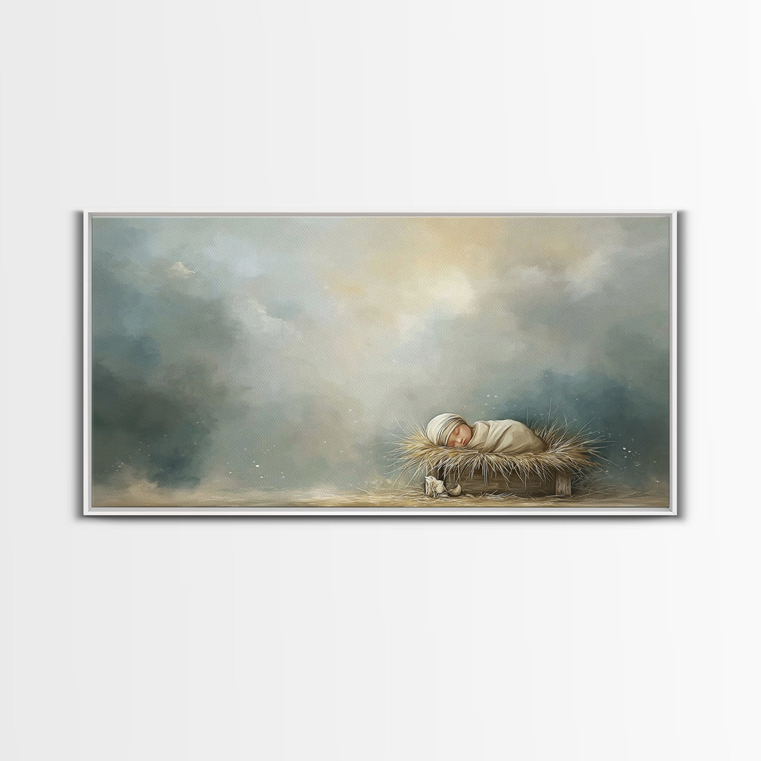 Gentle Kingdom – Framed Canvas Print – Christian Wall Art – Christian Art Canvas – Jesus Painting – Modern Christian Art – Christian Decor