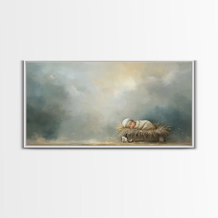 Gentle Kingdom – Framed Canvas Print – Christian Wall Art – Christian Art Canvas – Jesus Painting – Modern Christian Art – Christian Decor