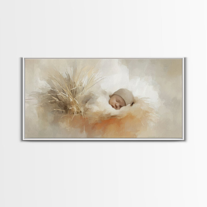 Holy Child – Framed Canvas Print – Christian Christmas Art – Christian Wall Art – Christmas Art Prints – Christian Art Canvas – Christmas D