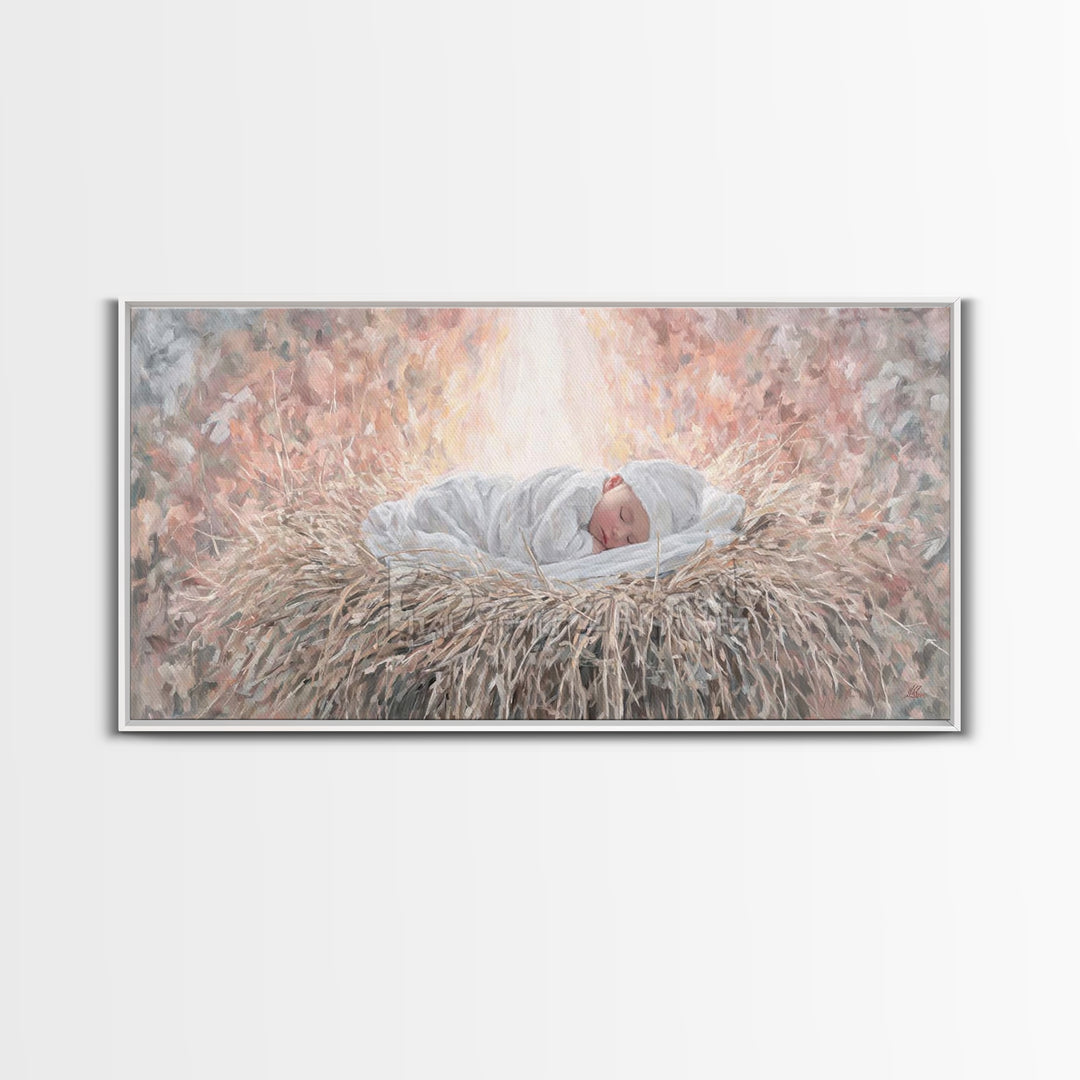 Light Of Bethlehem – Framed Canvas Print – Christmas Wall Art – Christian Art Canvas – Framed Christmas Art – Jesus Christmas Art – Christi