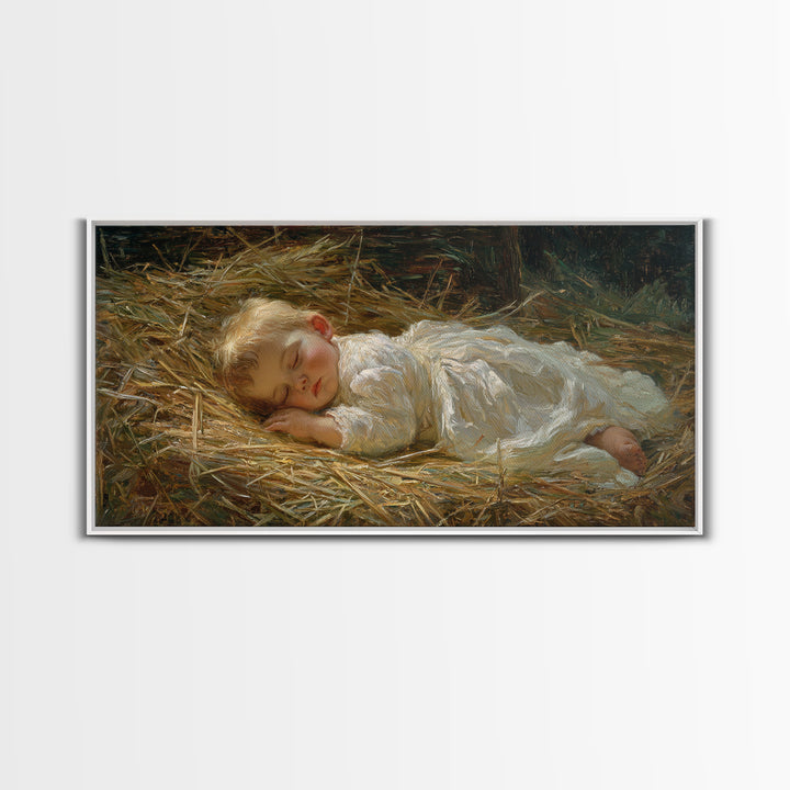 Heavenly Rest – Framed Canvas Print – Christian Christmas Art – Christian Wall Art – Christmas Art Prints – Framed Christmas Art – Christia