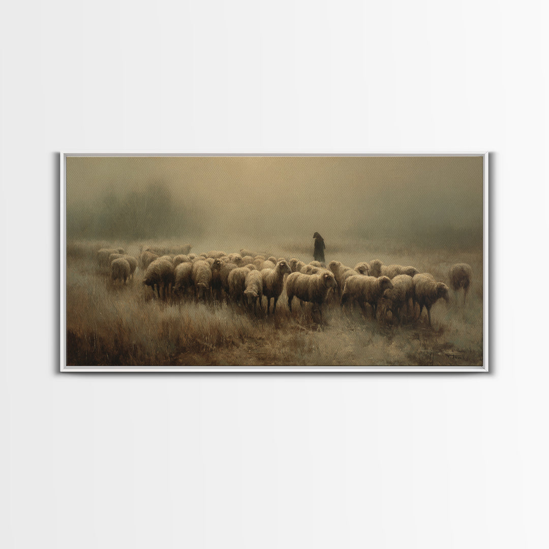 Dawn Shepherd – Framed Canvas Print – Christian Painting – Christian Art Canvas – Moody Christian Art – Christian Wall Art – Large Christia