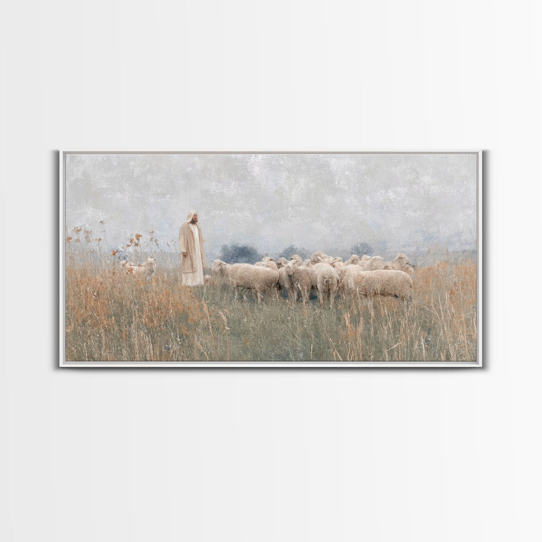 Pathway Of Mercy, Framed Canvas Print, Jesus Painting, Christian Wall Art, Christian Art Canvas, Christmas Art, Modern Christian Art, Chris