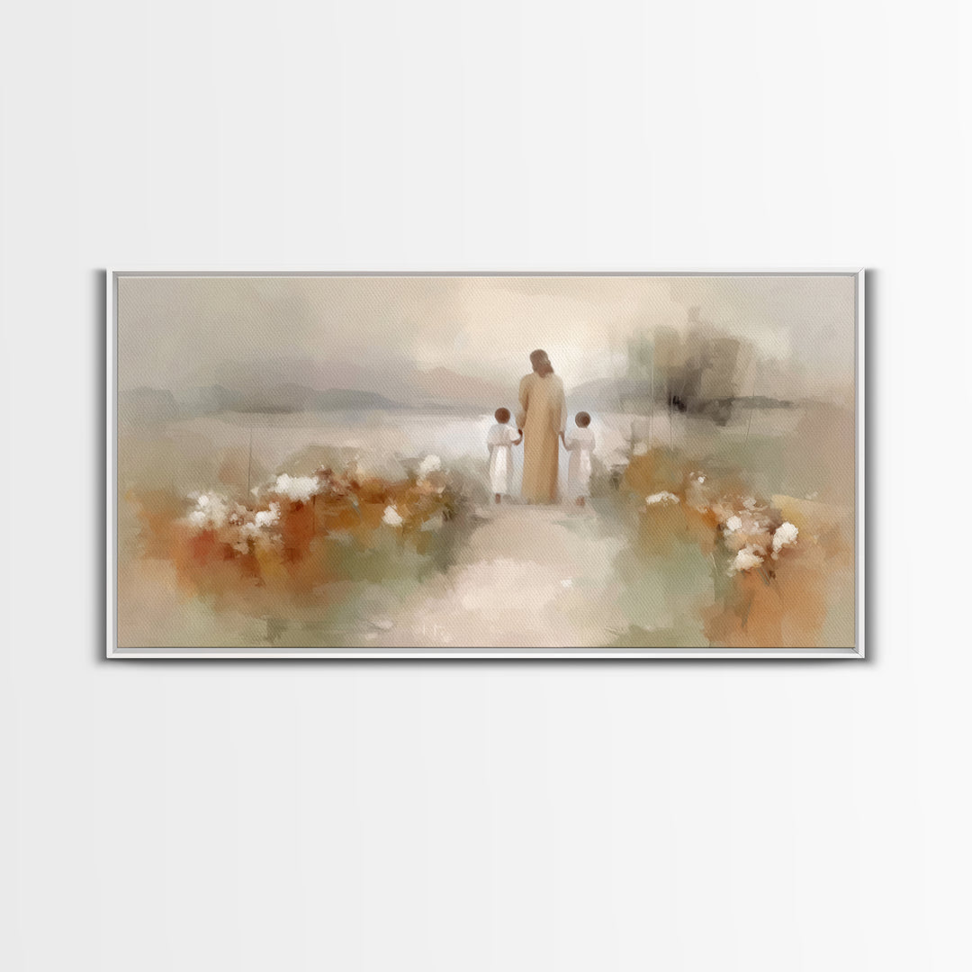 Path Of Grace – Framed Canvas Print – Christian Wall Art – Jesus Painting – Christian Art Canvas – Christian Decor – Modern Christian Art