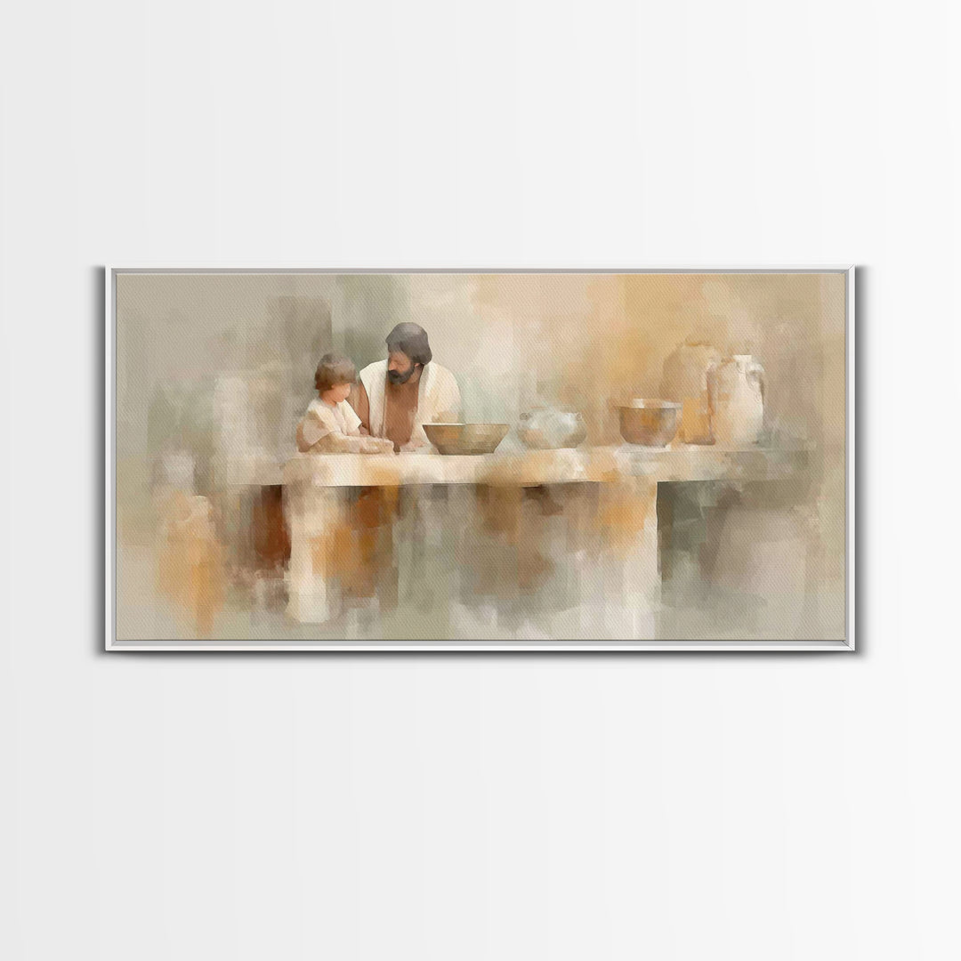 Gentle Hands Of Hope – Framed Canvas Print – Christian Art Canvas – Jesus Painting – Christian Wall Art – Christian Decor – Subtle Christia