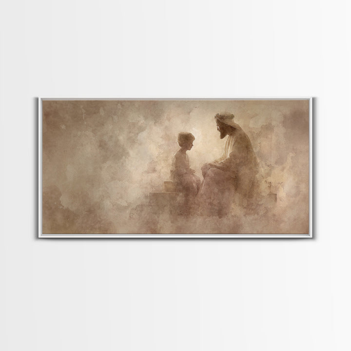 Radiant Salvation – Framed Canvas Print – Christian Wall Art – Christian Art Canvas – Jesus Painting – Christian Decor – Christian Christma