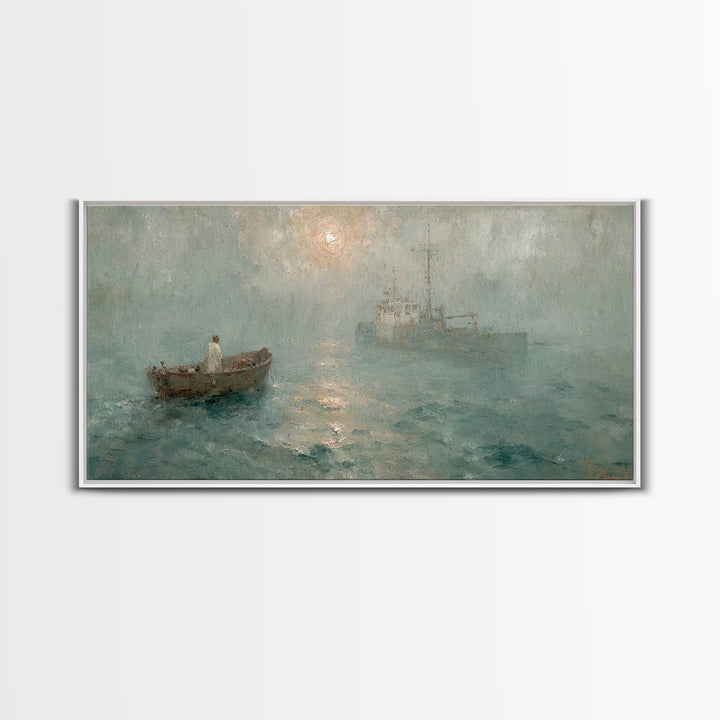 Harbor Of Peace – Framed Canvas Print – Christian Wall Art – Jesus Painting – Christian Art Canvas – Moody Christian Art – Christian Decor