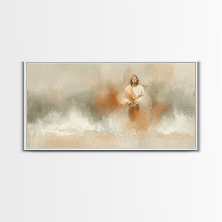 Still Waters Grace – Framed Canvas Print – Christian Art Canvas – Abstract Christian Art – Jesus Painting – Subtle Christian Art – Christia
