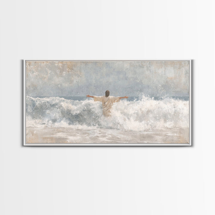 Radiant Messiah – Framed Canvas Print – Christian Art Print – Christian Christmas Art – Jesus Painting – Vintage Christian Art – Christian