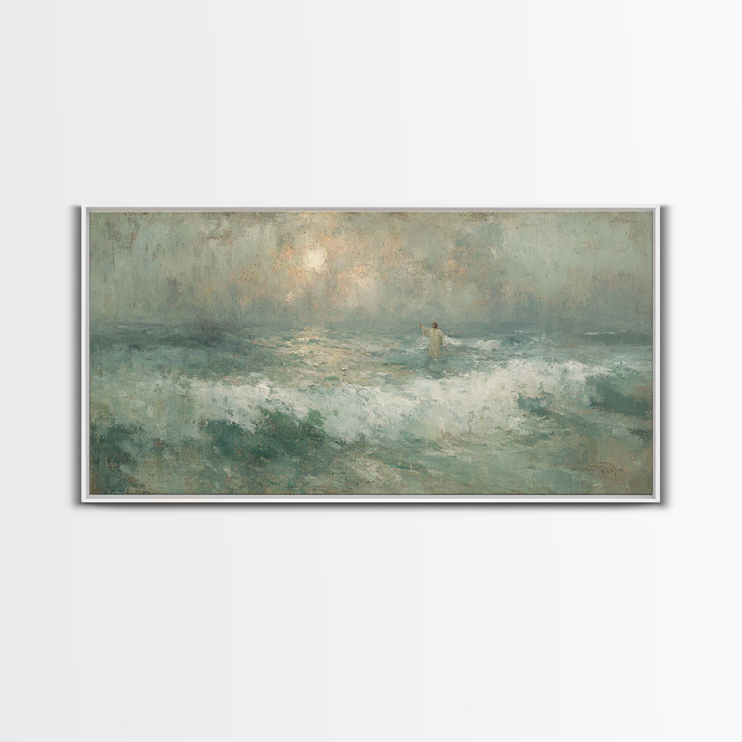 Arms Of Salvation – Framed Canvas Print – Christian Wall Art – Jesus Painting – Large Christian Painting – Christian Art Canvas – Christian