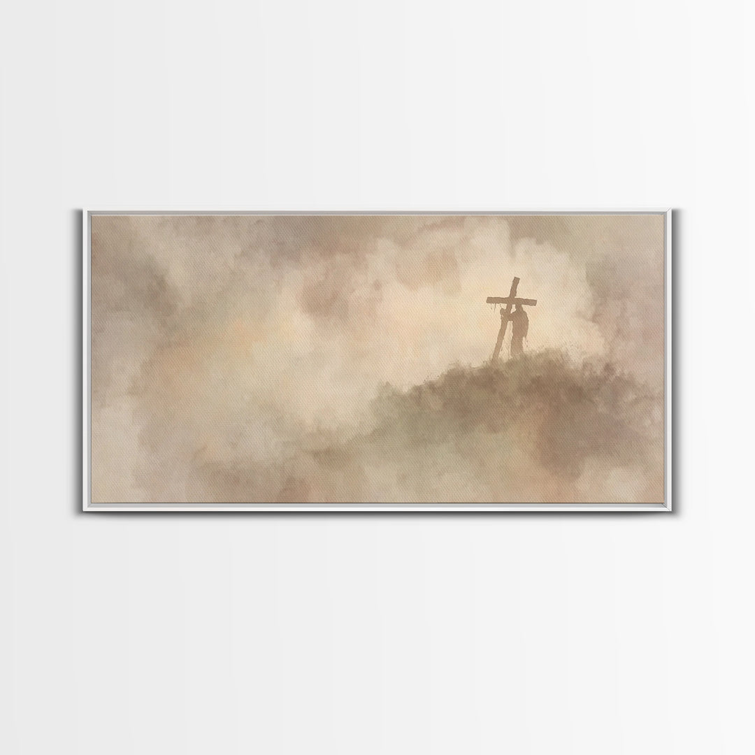Path Of Mercy – Framed Canvas Print – Christian Wall Art – Jesus Painting – Christian Art Canvas – Moody Christian Art