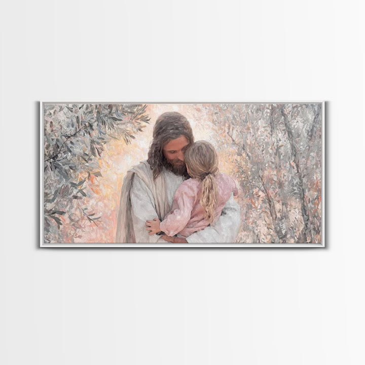 Garden Of Light – Framed Canvas Print – Jesus Painting – Christian Art Canvas – Christian Wall Art – Subtle Christian Art