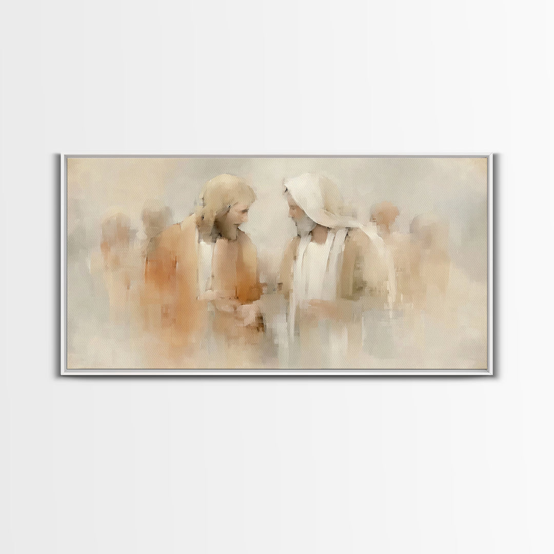 Sacred Counsel – Framed Canvas Print – Christian Art Canvas – Jesus Painting – Christian Wall Art – Christian Christmas