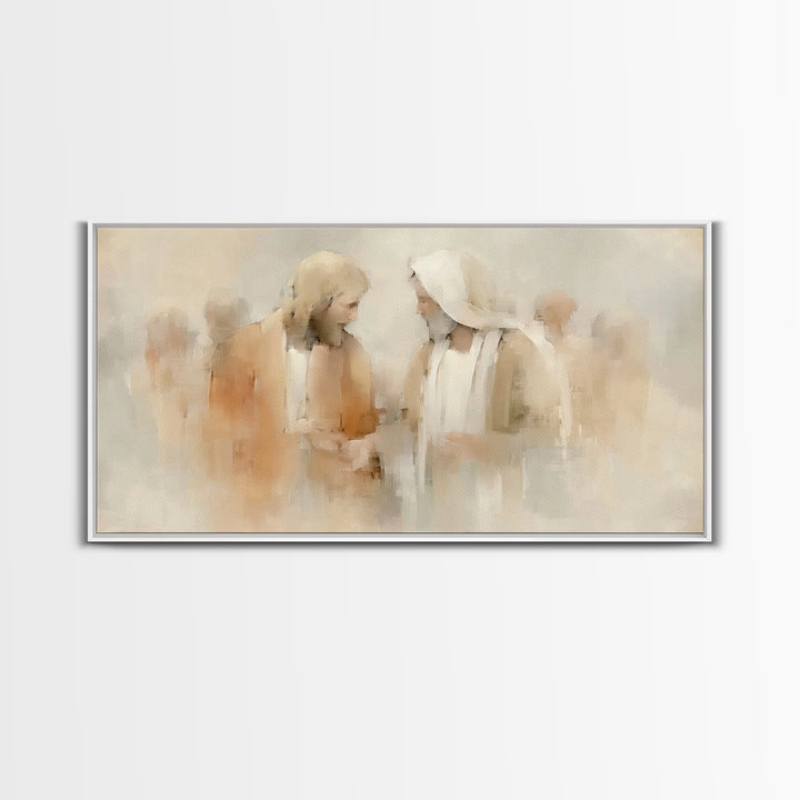 Sacred Counsel – Framed Canvas Print – Christian Art Canvas – Jesus Painting – Christian Wall Art – Christian Christmas