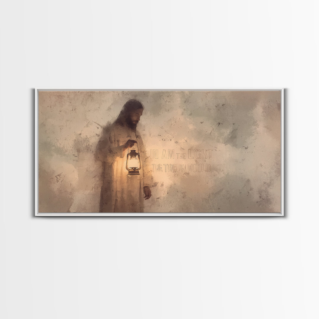 Everlasting Light – Framed Canvas Print – Christian Art Canvas – Jesus Painting – Christian Wall Art – Christmas Art