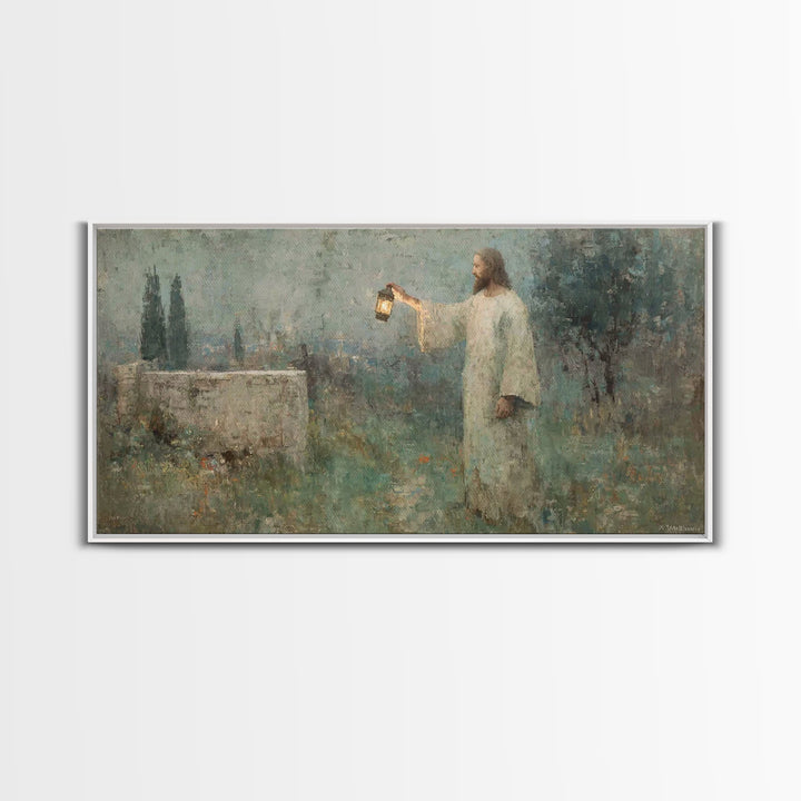 Radiant Savior – Framed Canvas Print – Jesus Painting – Christian Art Canvas – Christian Wall Art – Christmas Art