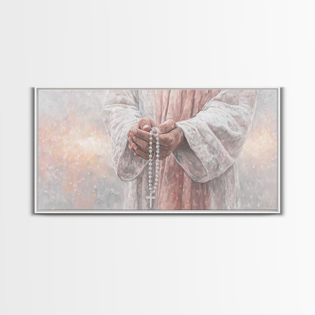 Merciful Hands | Framed Canvas Print | Christian Wall Art | Christian Art Canvas | Christian Decor | Christian Art Gift | Modern Christian
