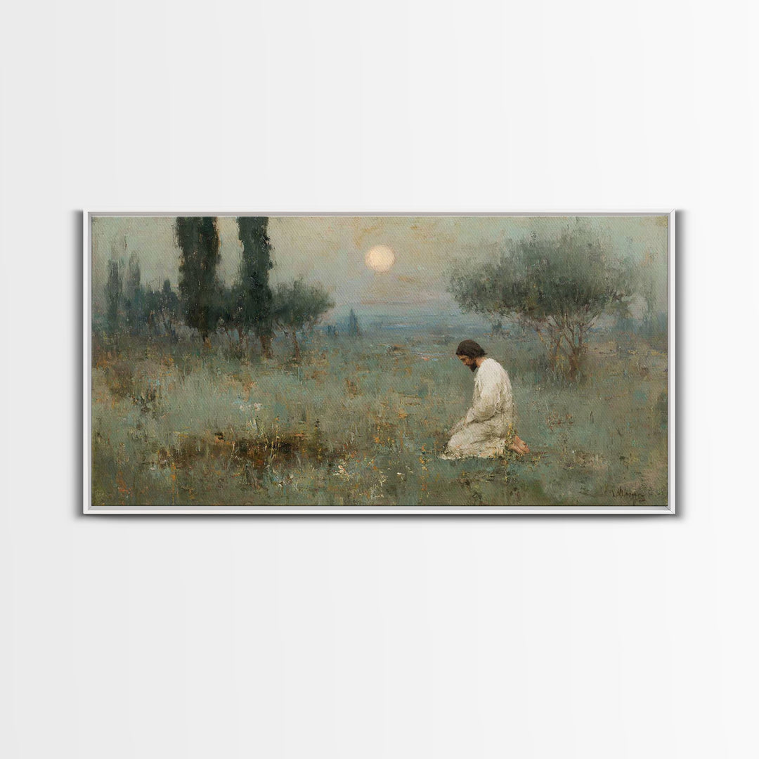 Childlike Faith – Framed Canvas Print – Christian Wall Art – Jesus Painting – Christian Art Work – Modern Christian Art – Christian Christm