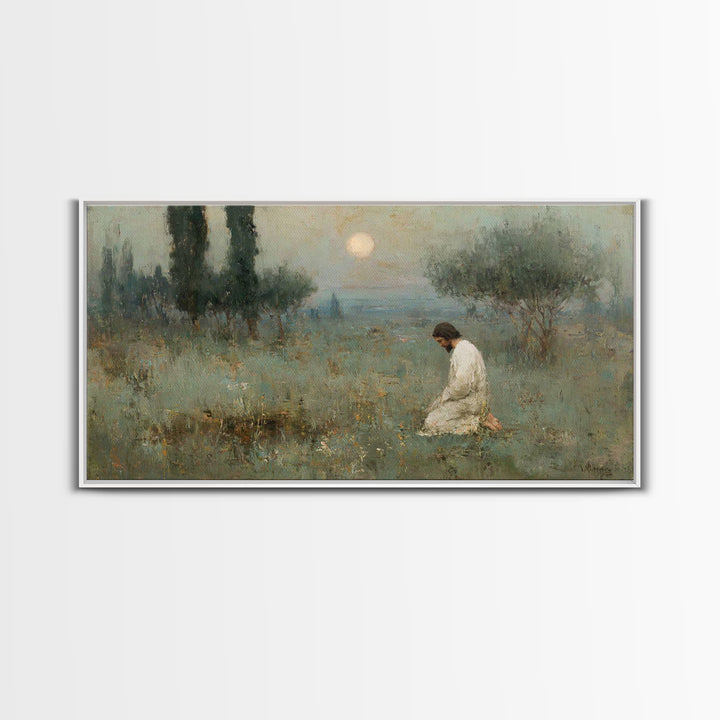 Childlike Faith – Framed Canvas Print – Christian Wall Art – Jesus Painting – Christian Art Work – Modern Christian Art – Christian Christm