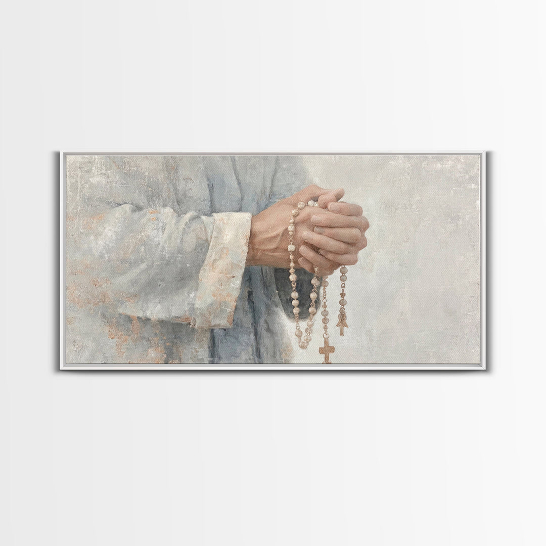 Hands Of Mercy – Framed Canvas Print – Christian Wall Art – Christian Art Canvas – Christian Decor – Modern Christian Art – Christian Art G