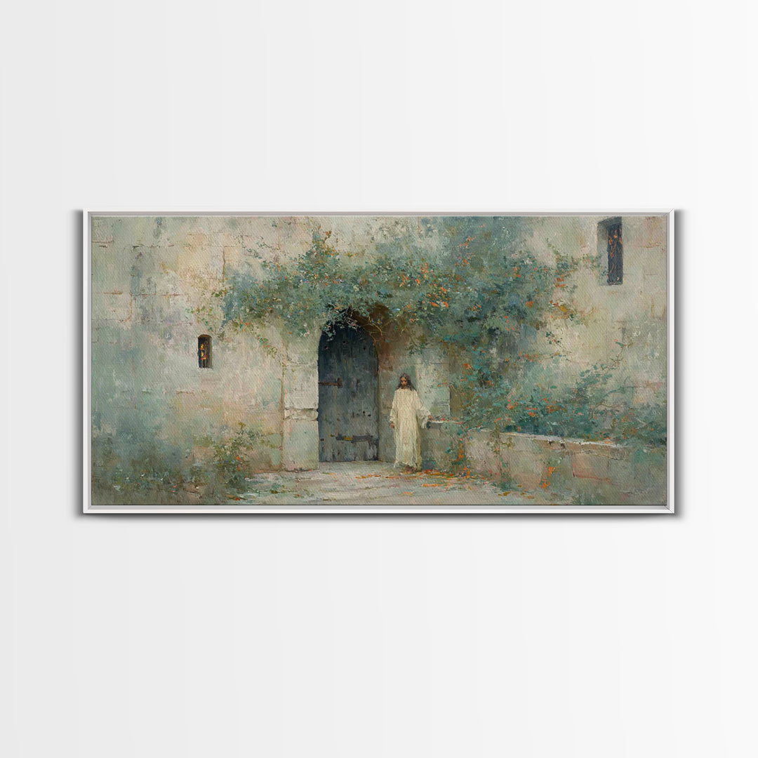 Quiet Calling, Framed Canvas Print, Christian Wall Art, Christian Art Canvas, Jesus Painting, Moody Christian Art, Christian Home Decor