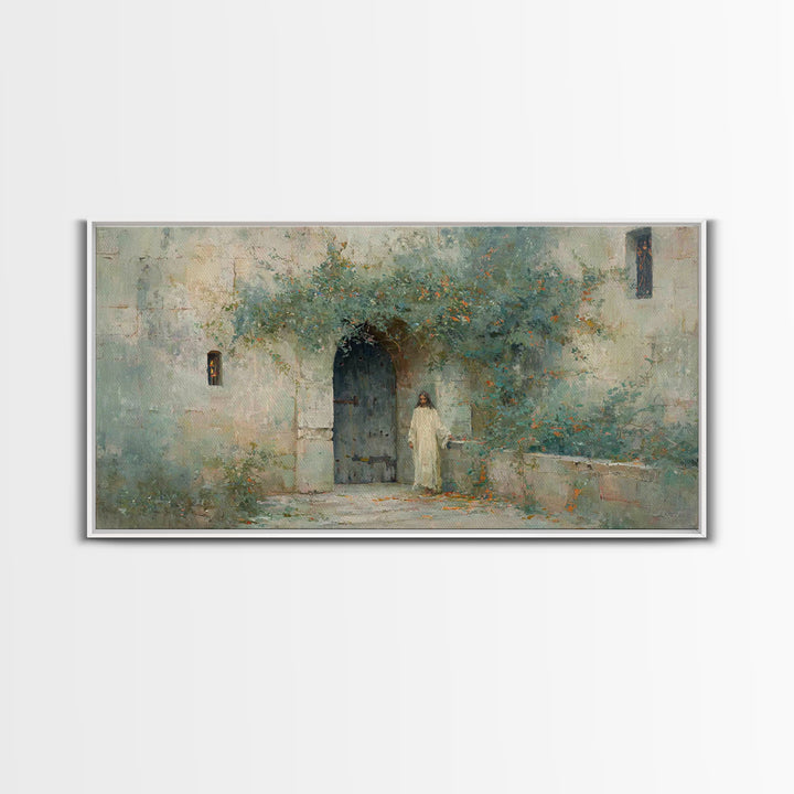 Quiet Calling, Framed Canvas Print, Christian Wall Art, Christian Art Canvas, Jesus Painting, Moody Christian Art, Christian Home Decor