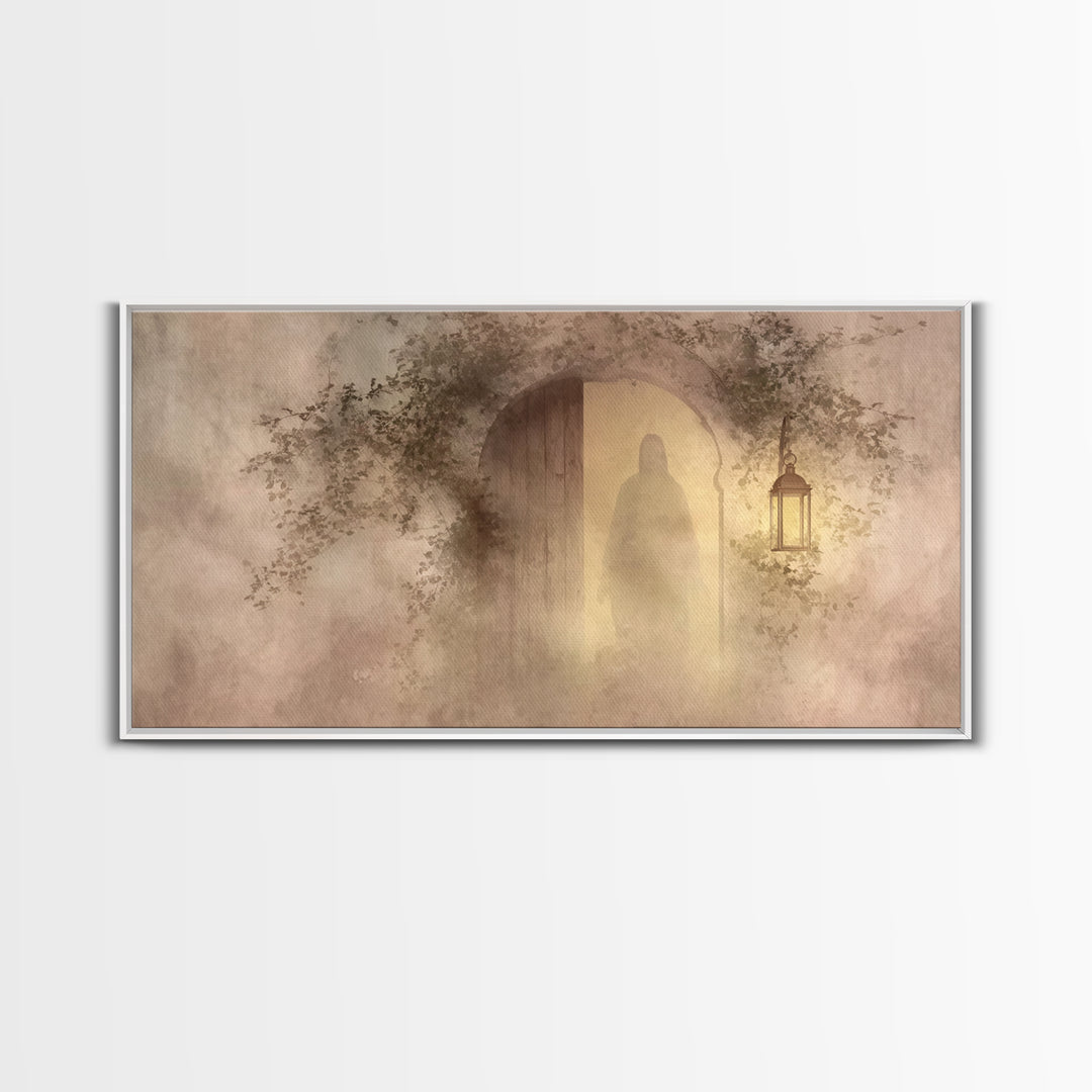 Holy Invitation, Framed Canvas Print, Christian Art Canvas, Christian Wall Art, Jesus Painting, Minimalist Christian Art, Christian Gift Id