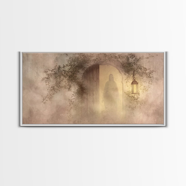 Holy Invitation, Framed Canvas Print, Christian Art Canvas, Christian Wall Art, Jesus Painting, Minimalist Christian Art, Christian Gift Id